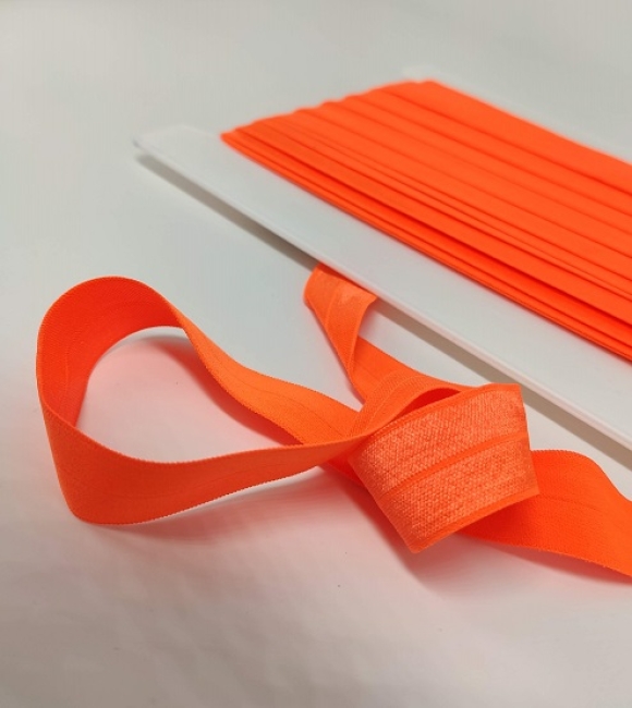 Falzgummi - elastisch 20 mm neon orange